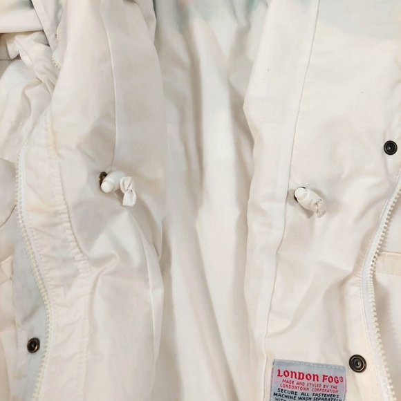 London Fog Vintage White Multicolor Geometric Jacket - Picture 13 of 14